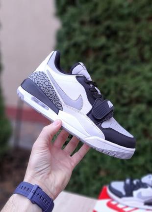 Кроссовки nike air jordan legacy 312 low белые с серым3 фото