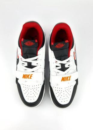 Кроссовки nike air jordan legacy 312 low белые с черным и красивым10 фото