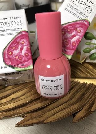 Освітлюючий омоооджуючий крем гель навколо очей glow recipe guava vitamin c bright-eye gel cream