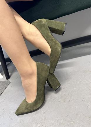 Туфли оливковые