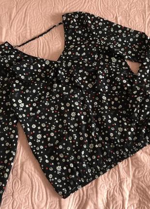 Блузка с цветочным принтом2 фото