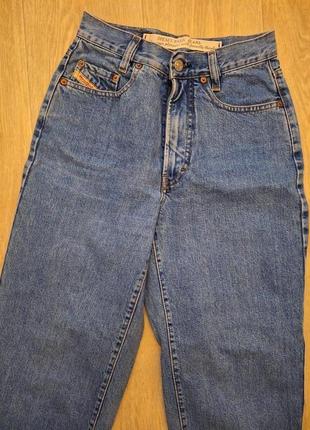 Классные голубые винтажные джинсы mom diesel, размер s.5 фото