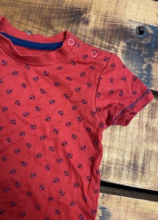 Детская хлопковая футболка в горох papaya (папайа 6-9 мес 68-74 см идеал оригинал красно-черная)5 фото
