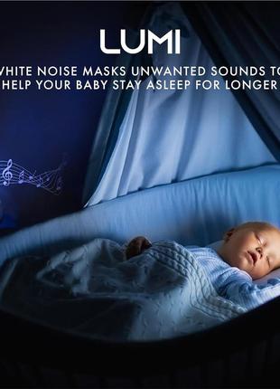 Люми | машина белого шума для детей и взрослых | 24 звука | 7-цветный ночник | таймер сна | usb-аккумулятор |4 фото