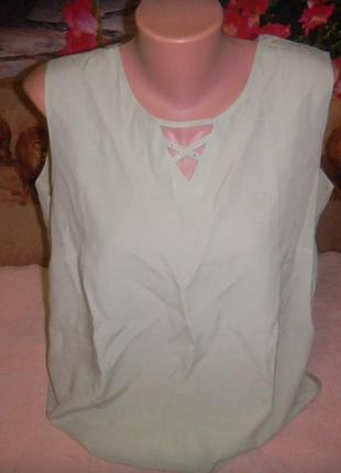 Grobe блуза -безрукавка р 50-52 ніжно-салатовий1 фото