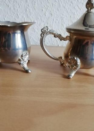 Набор для кофе,чая серебрение сливочник и сахарница