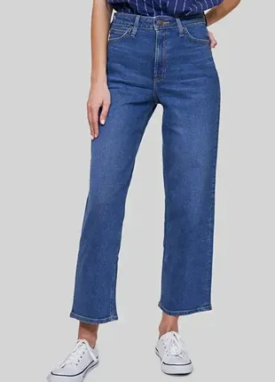 Синие джинсы wide leg lee, размер м.2 фото