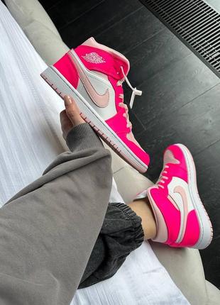 Nike air jordan 1 retro high pink6 фото