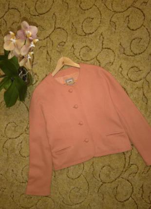 Шерстяной пиджак абрикосового цвета promod (франция) 80% шерсть5 фото