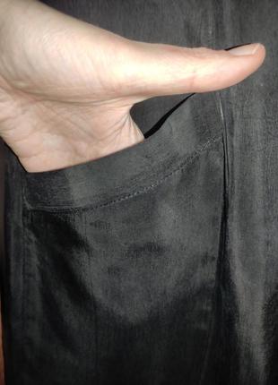 Шелковая винтажная удлиненная блуза / жилетка les essentiels (90-ти, 100% купро)3 фото