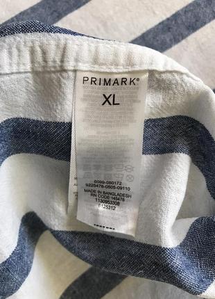 Рубашка primark лен хлопок короткий рукав размер xl6 фото