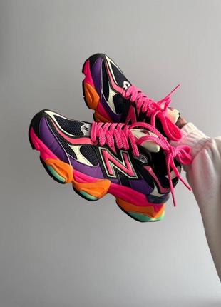 New balance 9060 pink / orange / purple1 фото