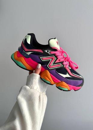 New balance 9060 pink / orange / purple6 фото