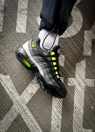 Кросівки  nike air max 95 "black grey neon"2 фото