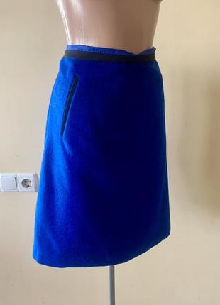 Теплая юбка marks&spenser синего цвета электрик размер  14/xl весна2 фото