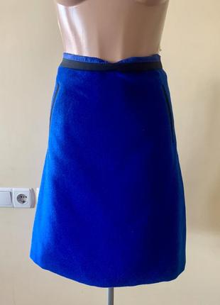 Теплая юбка marks&spenser синего цвета электрик размер  14/xl весна1 фото