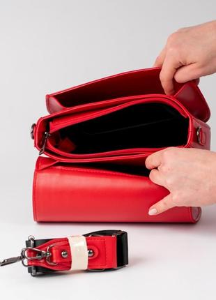 Жіноча сумка червона сумка червоний клатч сумка клатч сумочка через плече4 фото