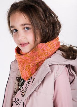 Детский шарф-хомут вязаный2 фото