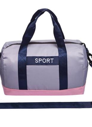 Спортивна сумка для спортзалу, фітнесу sp sport sport llw7103 сірий-салатовий2 фото