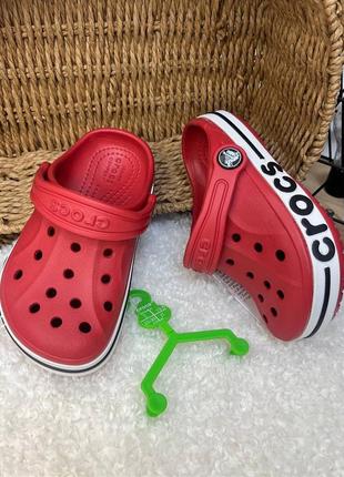 Детские кроксы сабо crocs kids’ bayaband clog pepper красные все размеры в наличии2 фото