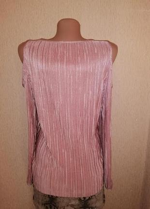Женская плиссированная кофта, блузка с открытыми плечами f&f6 фото