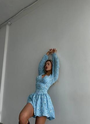 Легкий жіночий комбінезон у вигляді сукні9 фото