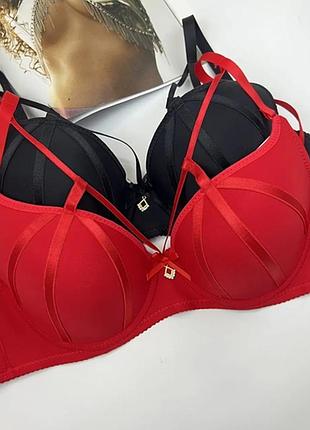 Бюстгальтер гладкий со стрепами, 3-ка, три цвета. код: б166