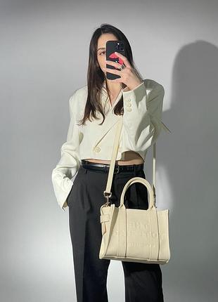 👜 marc jacobs the tote bag mini cream 3