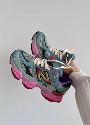 Крутейшие женские кроссовки new balance 9060 sage leaf neo flame premium цветные3 фото