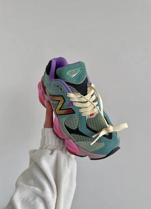 Крутейшие женские кроссовки new balance 9060 sage leaf neo flame premium цветные2 фото