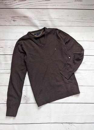 Коричневый свитшот, кофта от tommy hilfiger