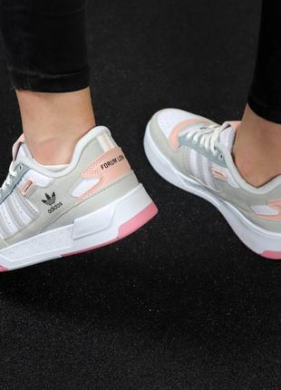 Женские замшевые, белые, стильные кроссовки adidas forum. от 36 до 40 р. 1771 кк в демисезонные4 фото