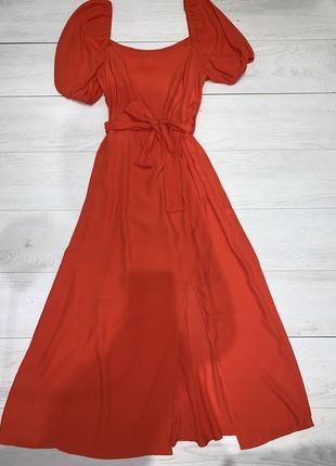 Длинное платье платье под пояс с разрезом new look 14 42 m-l