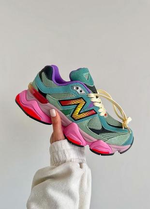 Крутейшие женские кроссовки new balance 9060 sage leaf neo flame premium цветные