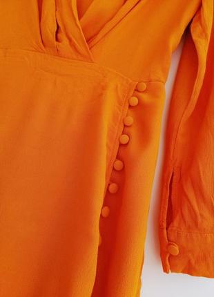 Платье женское оранжевое мини7 фото
