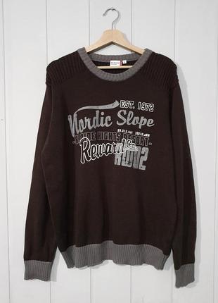 Вінтажний оверсайз светр з принтом з текстом шоколадного кольору y2k вінтаж ретро diesel5 фото