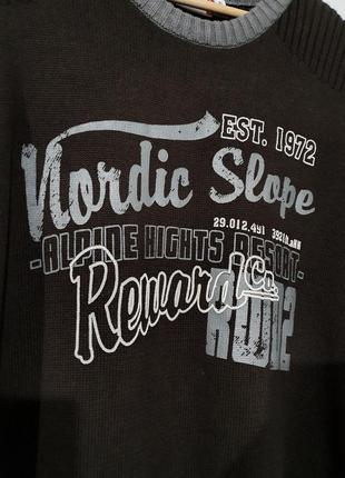 Вінтажний оверсайз светр з принтом з текстом шоколадного кольору y2k вінтаж ретро diesel6 фото