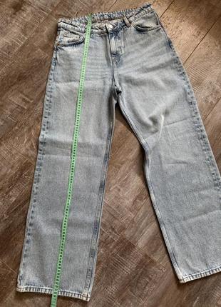 Широкие прямые джинсы, высокая посадка8 фото