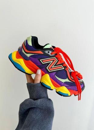 Крутезні жіночі яскраві кросівки new balance 9060 prism purple premium кольорові