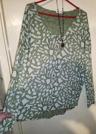 Italy,тонкой трикотажной вязки блузка-джемпер,большого размера,италия3 фото