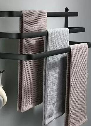 Алюминиевый вешалка-держатель для полотенец 3-оса fumei lm 60 cm-3-rods черная salemarket