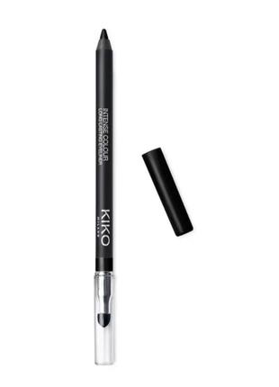 Стойкий карандаш для глаз kiko milano intense colour long lasting eyeliner 🖤 16 black, 1.2 г4 фото