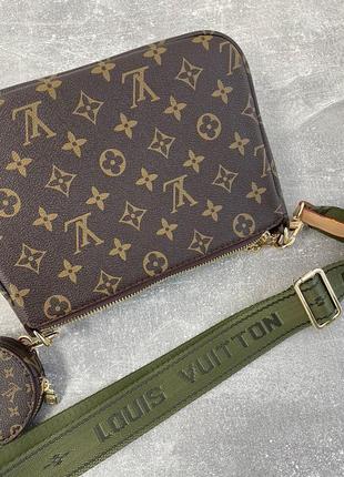 👜 louis vuitton pochete multi green belt4 фото