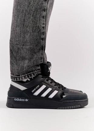 Мужские кроссовки для спорта,кроссовки для бега по лесу adidas originals drop step all black white6 фото