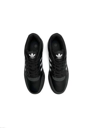 Мужские кроссовки для спорта,кроссовки для бега по лесу adidas originals drop step all black white5 фото