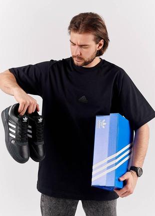 Мужские кроссовки для спорта,кроссовки для бега по лесу adidas originals drop step all black white8 фото