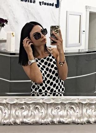 Топ горох черно-молочный stradivarius