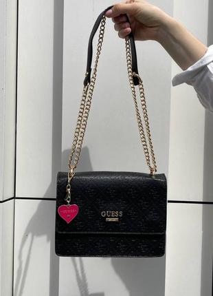 Guess mini bag black сумка2 фото