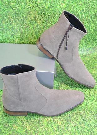 Zign германия оригинал100% натуральная кожа! серые ботинки повышенного комфорта! 1000 пар тут