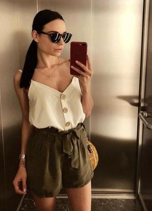 Топ под лён белый